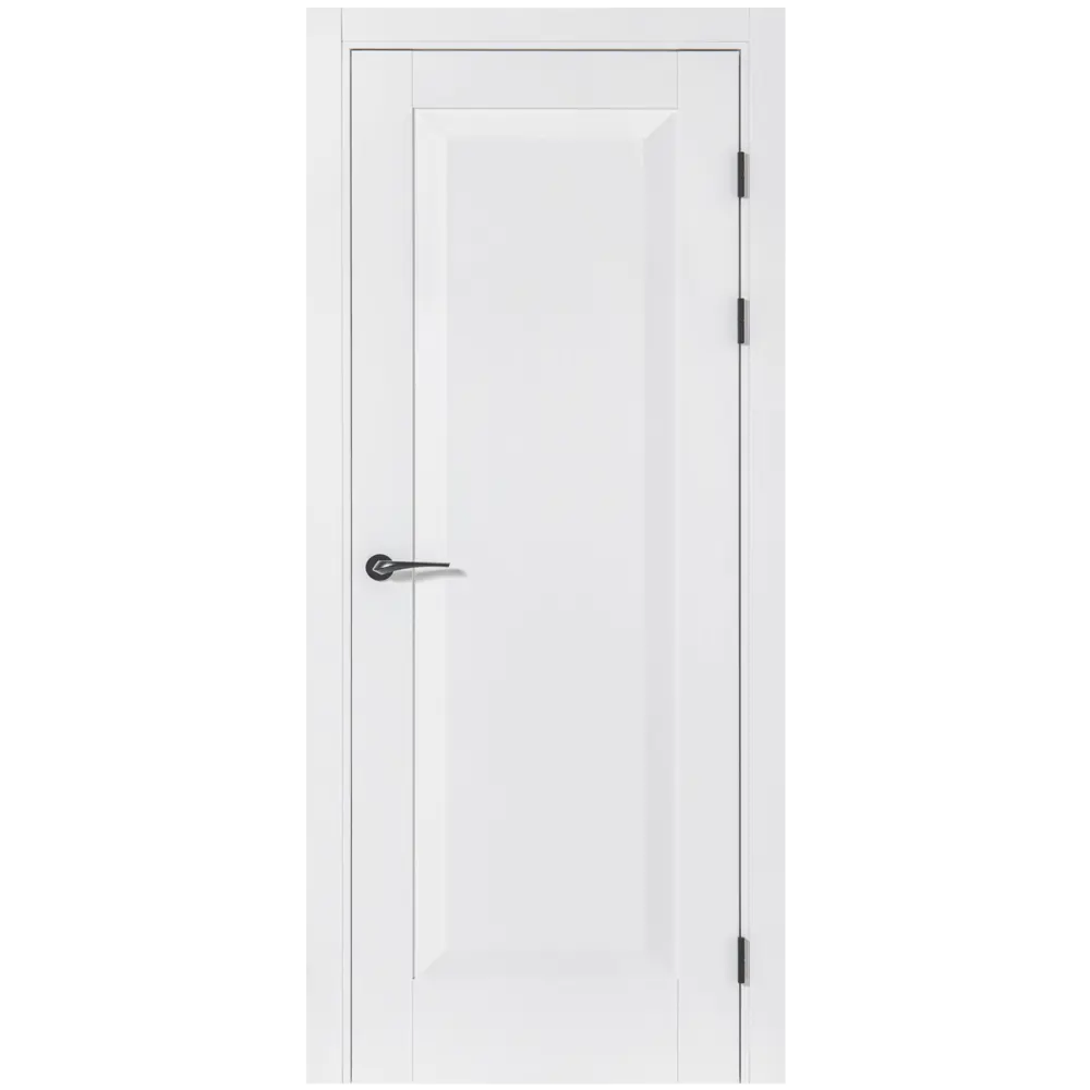 Межкомнатная дверь Альпика 80x210 см белая с замком и петлями 88914868 PORTIKA STLM-1566275