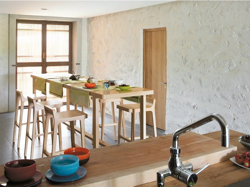 Высокий дубовый барный стул ALKI Emea ARCH-00068374 - Вид №3