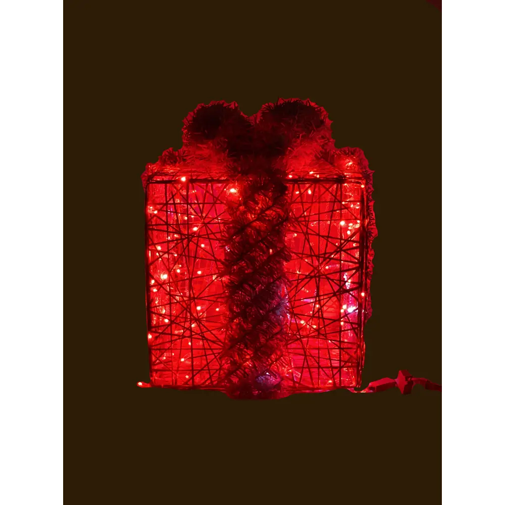 Электрическая светящиеся фигура Подарок 100 LED 40x40x40 см теплый белый свет 86164009 STLM-2037776 AJURIO 