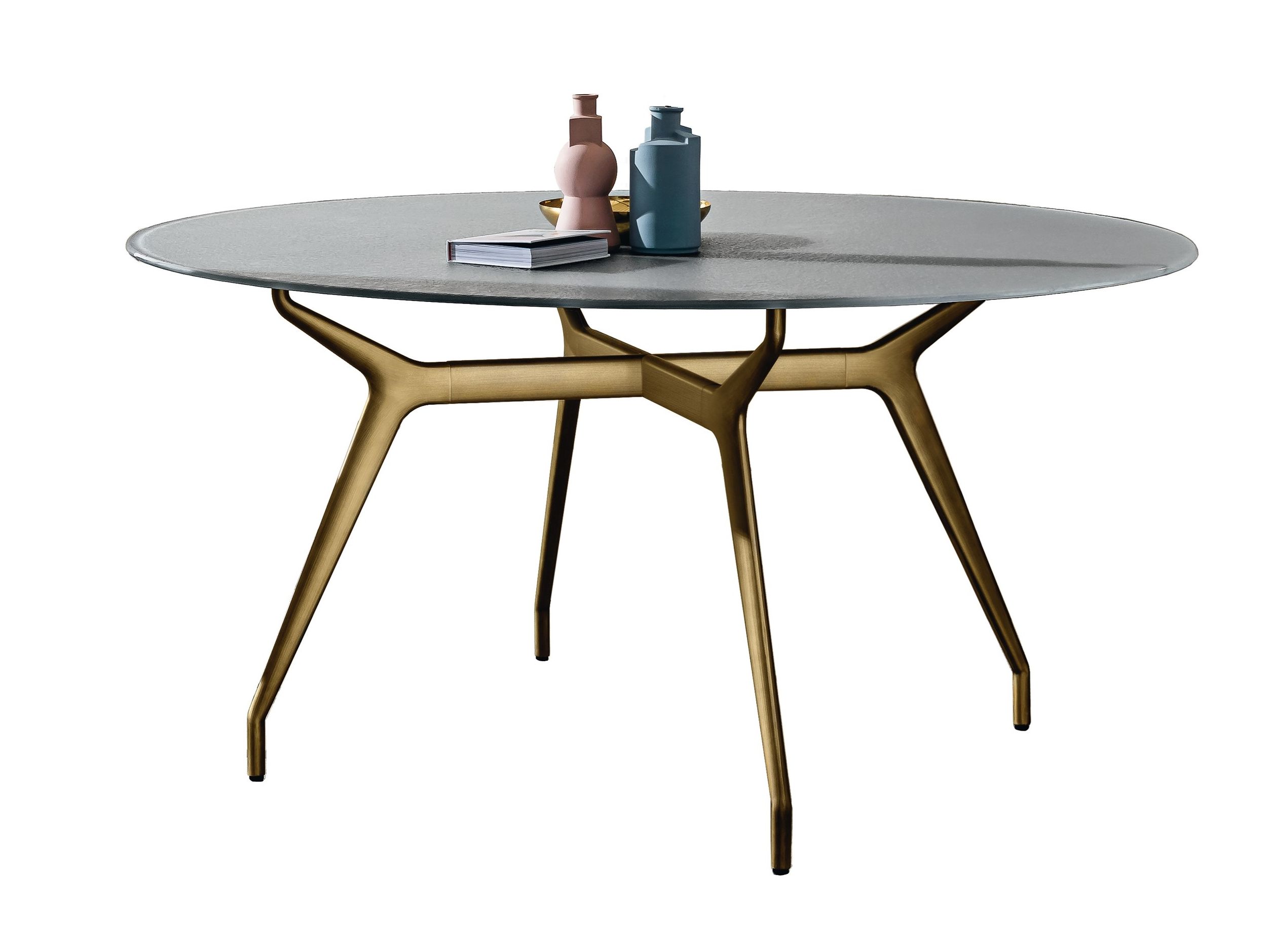 Круглый обеденный стол из алюминия и стекла Sovet Italia Arkos ARCH-00143842 - Вид №1