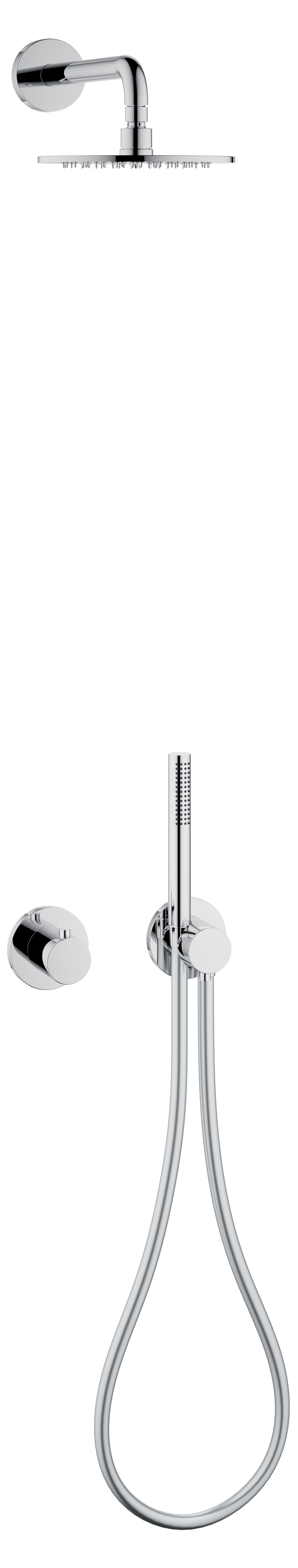 59602010001 Душевой Kомплект 7 / Tермостат на 2 потребителя / с круглыми розетками KEUCO IXMO Sets