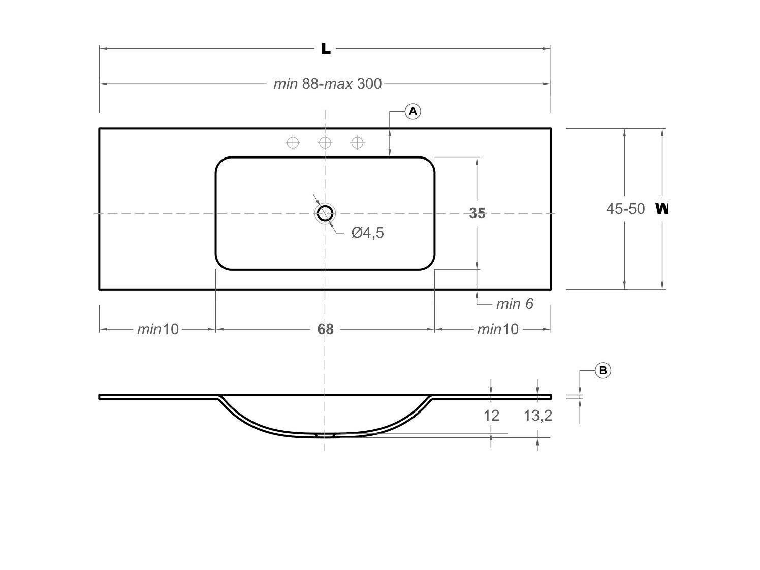 Столешница со встроенной раковиной Inbani D2 ARCH-00137484 - Вид №3