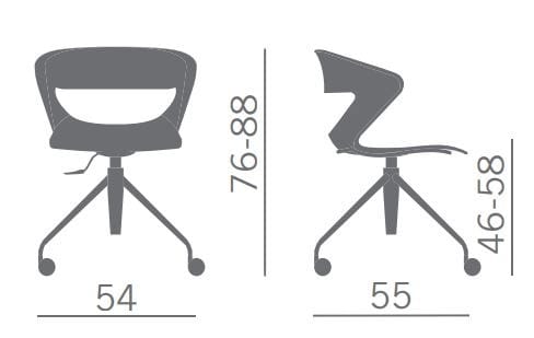 Регулируемое по высоте офисное кресло с колесами Kastel Kicca ARCH-00102516 - Вид №6