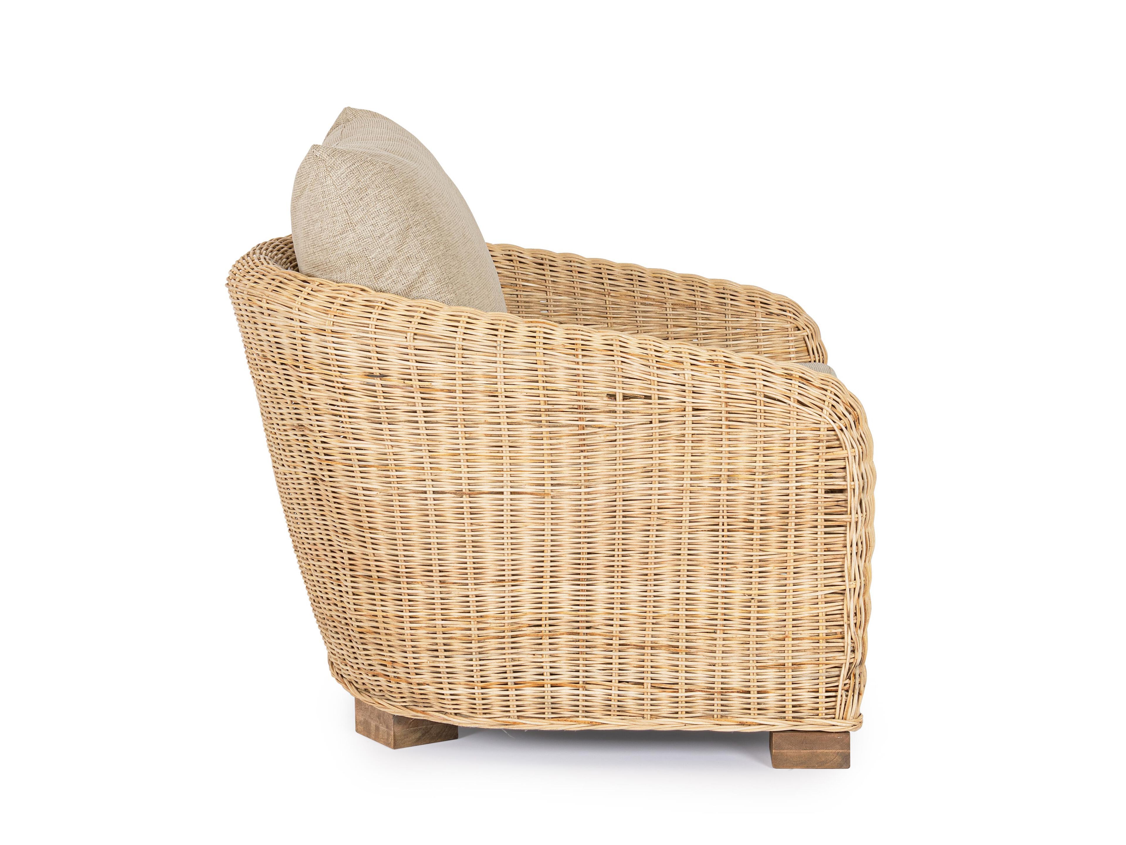 Ротанг садовый стул с подлокотниками BIZZOTTO Кадис ARCH-00000133 - Вид №1