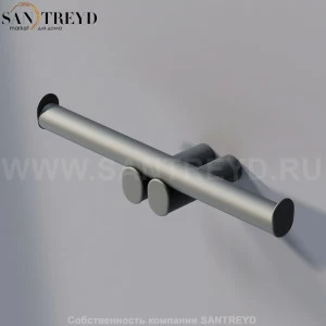 Agape DOT LINE Двойной держатель для туалетной бумаги настенный черный ADTL0453.N