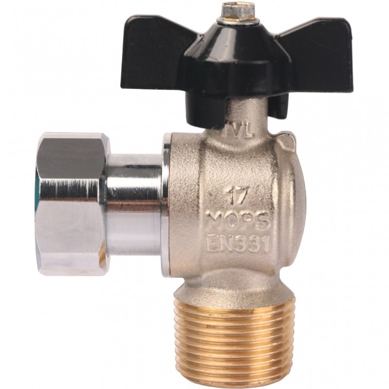 Кран шаровый STOUT ВН 3/4" угловой с накидной гайкой SVB0010000020 - Вид №1