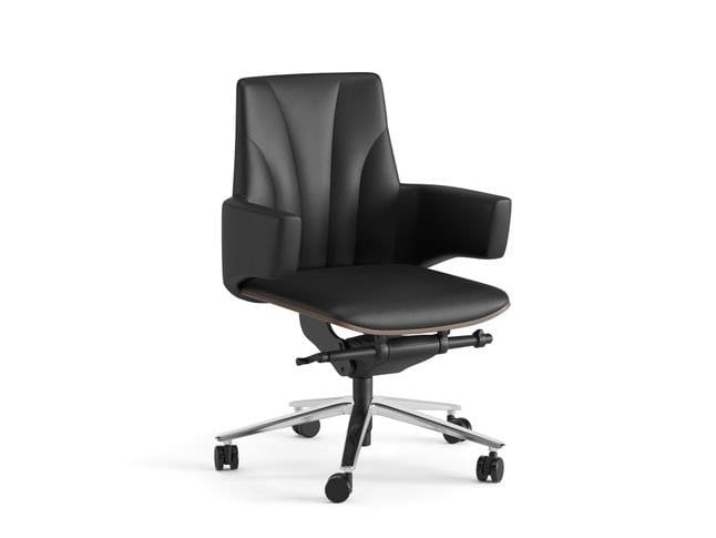 Кожаный поворотный стул с подлокотниками Ersa Империя ARCH-00017346