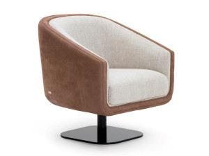 Мягкое кресло из нубука и ткани