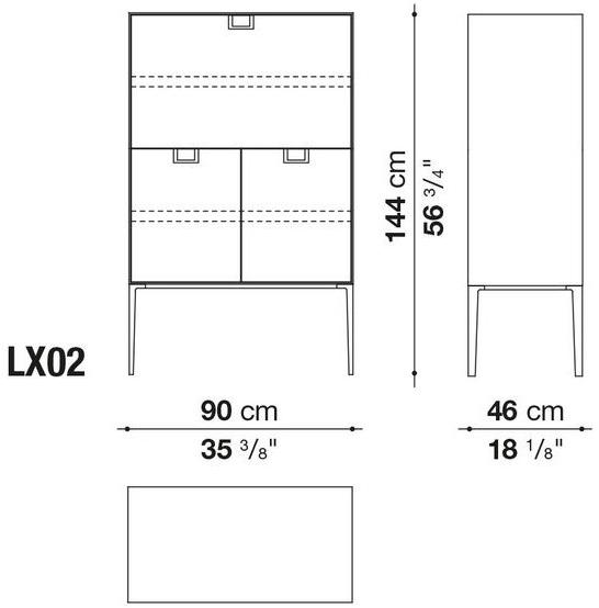 Maxalto Буфет из лакированной древесины с распашными дверцами Alcor sun-id-1351452 - Вид №4