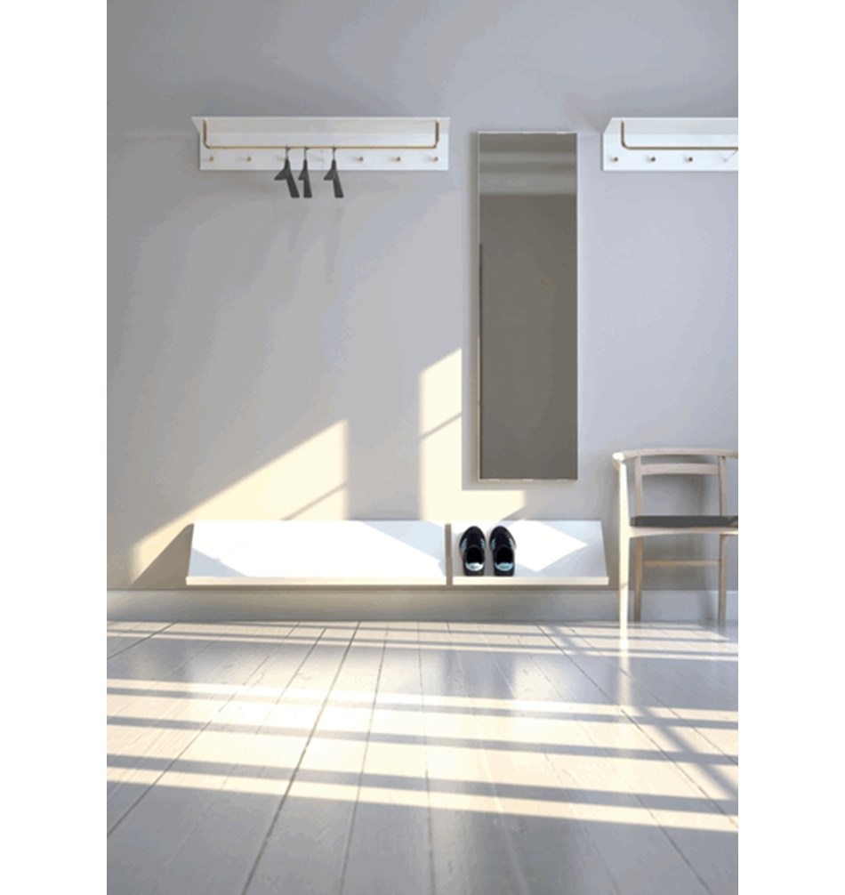 FROST Полка для обуви / магазинов 4039 100cm » белая Алюминий Белый U4039-W  - Вид №11