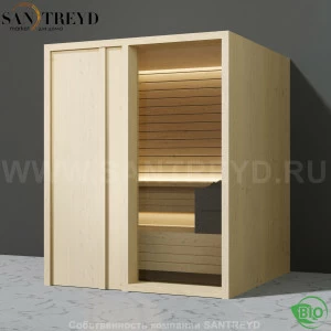 Effegibi YOKU.D60 BI.70200016 Био-сауна с левой дверью. Мощность: 6 кВт макс. Размеры: длина 174 см, ширина 170 см. Отделка: осина термообработанная