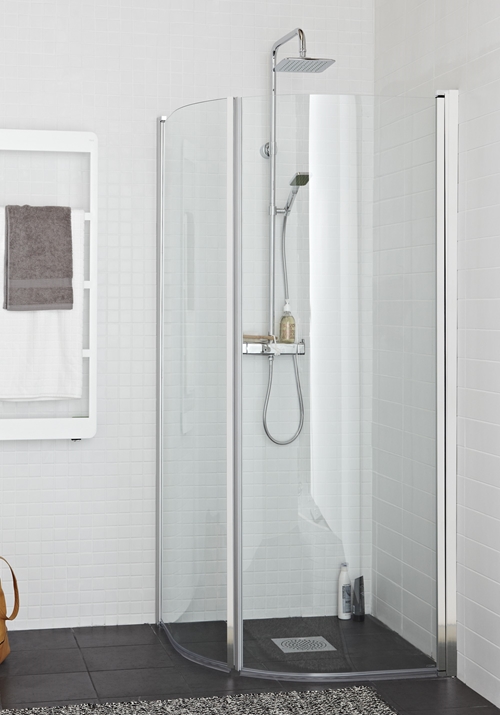 1450713 Душ Угол Оригинальный Круглый 70X90 Хром Прозрачное Стекло Hafa Прозрачный 