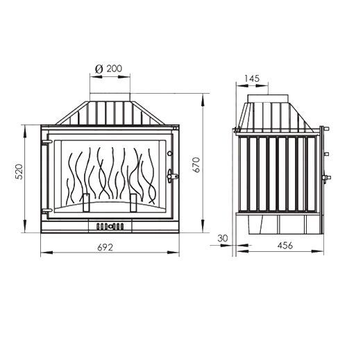 Каминная топка Мета Промо 700 1483 - Вид №1