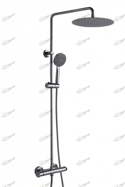 Душевая колонна с термостатическим смесителем для душа и верхним душем WATERFALL F939114C-A2-RUS bravat