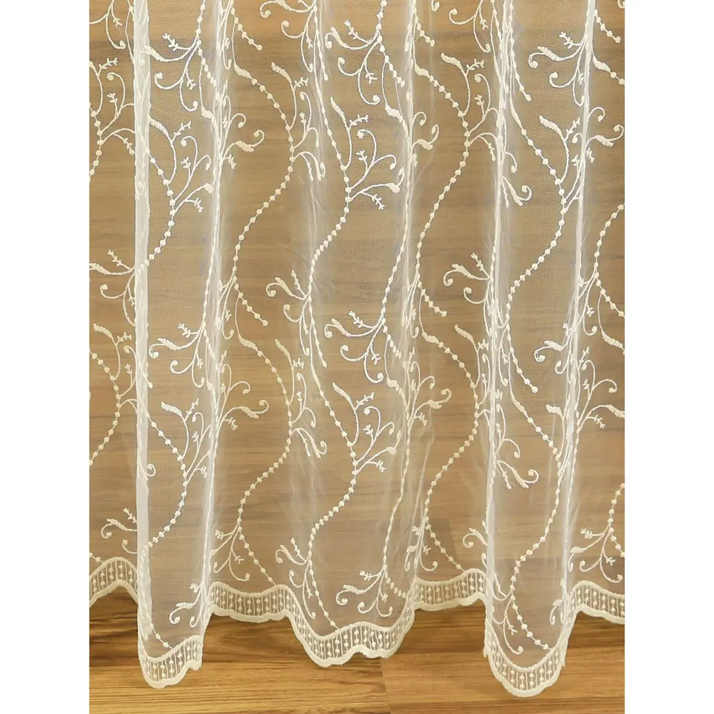 Тюль с вышивкой на сетке 1 п/м 280 см цвет белый GARDEN STLM-2180921 - Вид №2