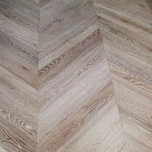 Паркет Ёлка Marco Ferutti Louvre Грей Дуб Любая на выбор с брашью (Текстурированная) 585х125 мм.