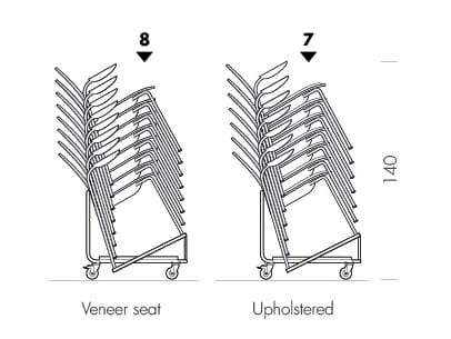 Штабелируемый стул из грецкого ореха с подлокотниками Gazzda Book ARCH-00126870 - Вид №25