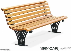 DIMCAR Металлическая скамейка в современном стиле со спинкой Elite 1119