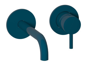 Настенный однорычажный смеситель для раковины с автоматическим сливом