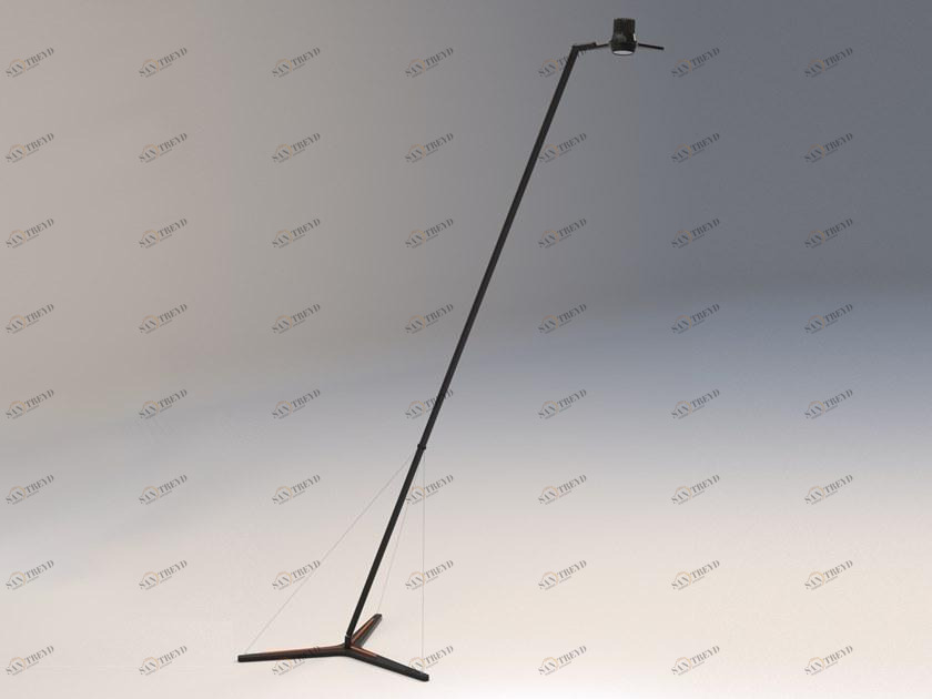 Martinelli Luce Регулируемый светодиодный торшер из алюминия  2302/ne 