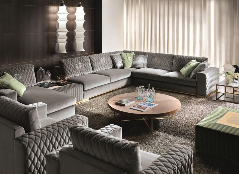 Former In Italia Модульный угловой диван в бархате Parioli sun-id-1442511 - Вид №1