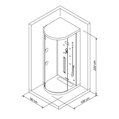 WE246.TR06LUC Kuma Сollection душевая кабина  Samo 42497 - Вид №3