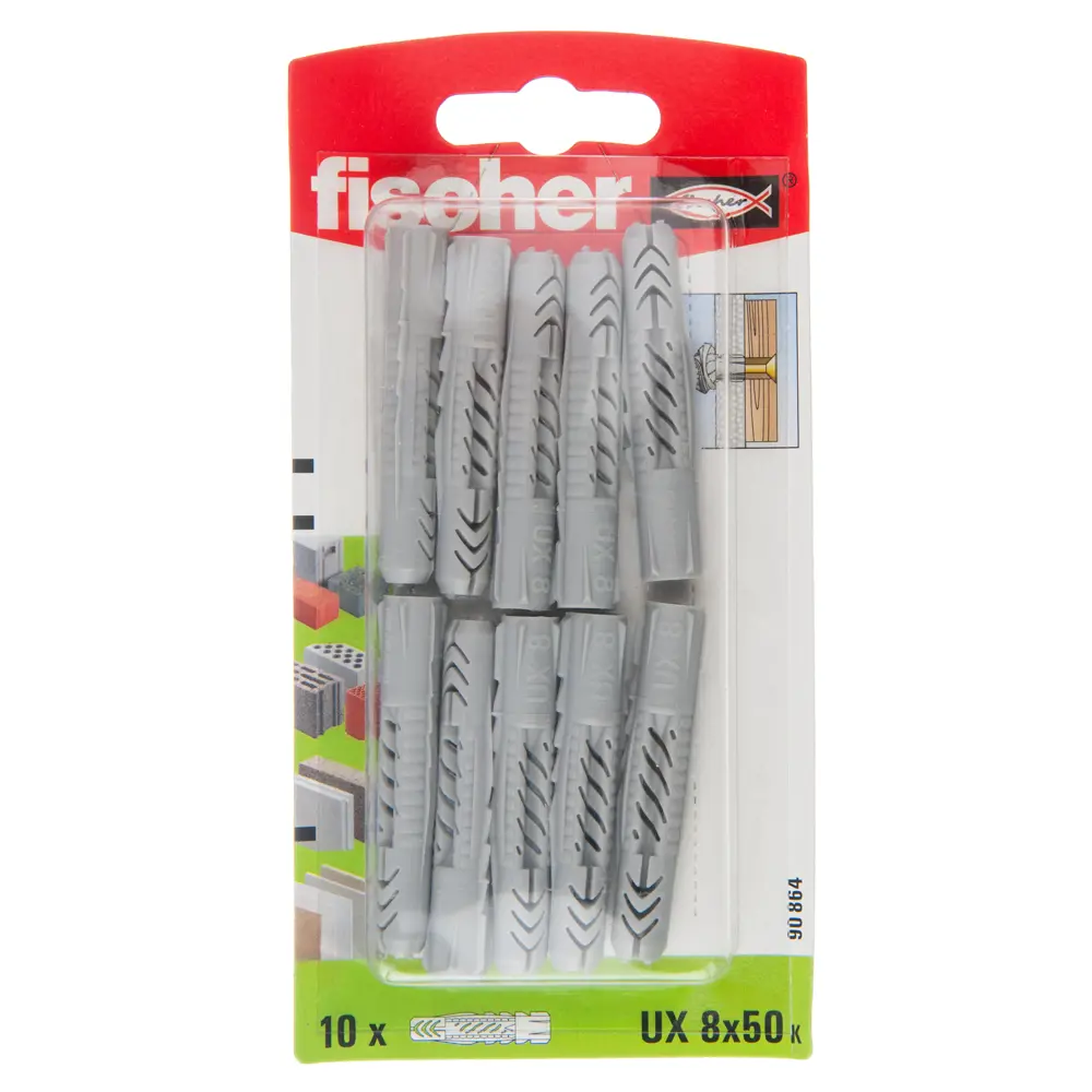 Дюбель универсальный Fischer UX без кромки 8x50 мм нейлон 10 шт. 12458879 STLM-2115556  - Вид №1