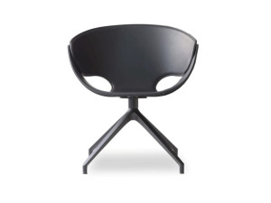 Кожаное вращающееся кресло с подлокотниками