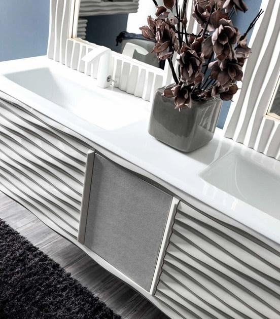 CorteZari Тумба под умывальник подвесная двойная Zoe gold 162 - Вид №2