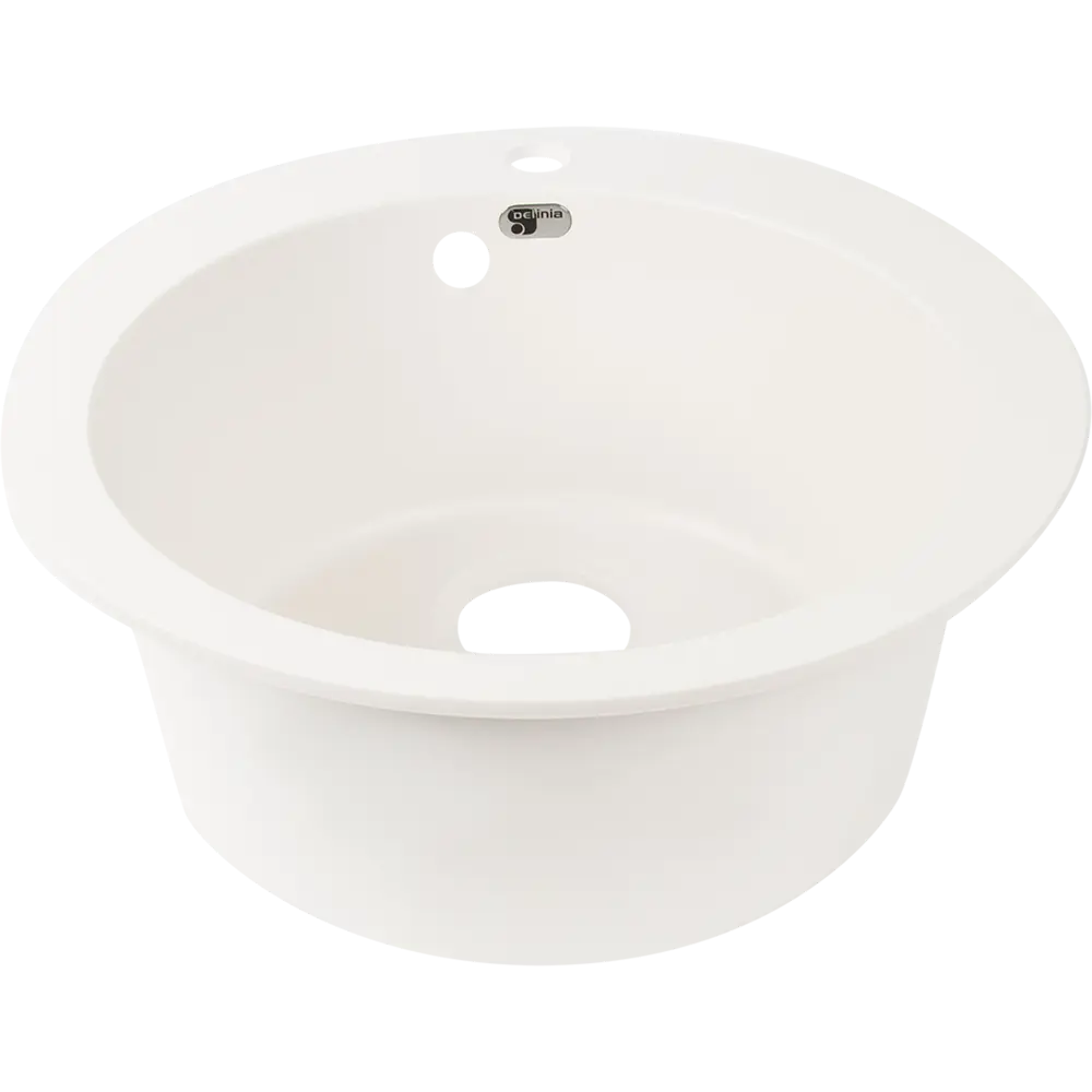 Кухонная мойка DELINIA круглая кварцевая 51×51 см цвет жасмин 82502615 STLM-0028827 - Вид №4