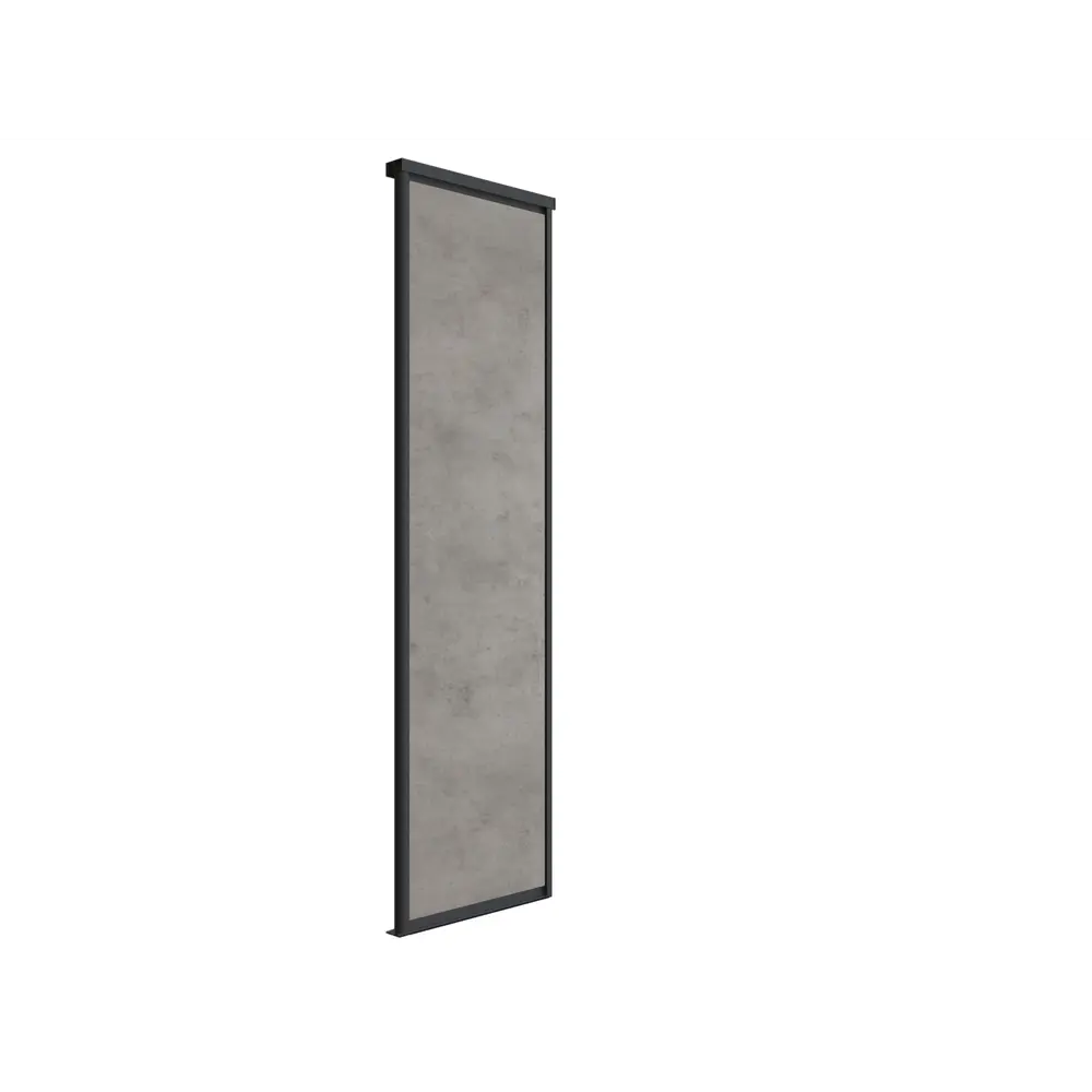 Дверь-купе SPACEO графитовый бетон с алюминиевым профилем 86353869 STLM-1579395