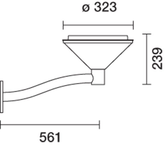 Настенный литой алюминиевый светодиодный уличный фонарь iGuzzini Сумерки ARCH-00064254 - Вид №2