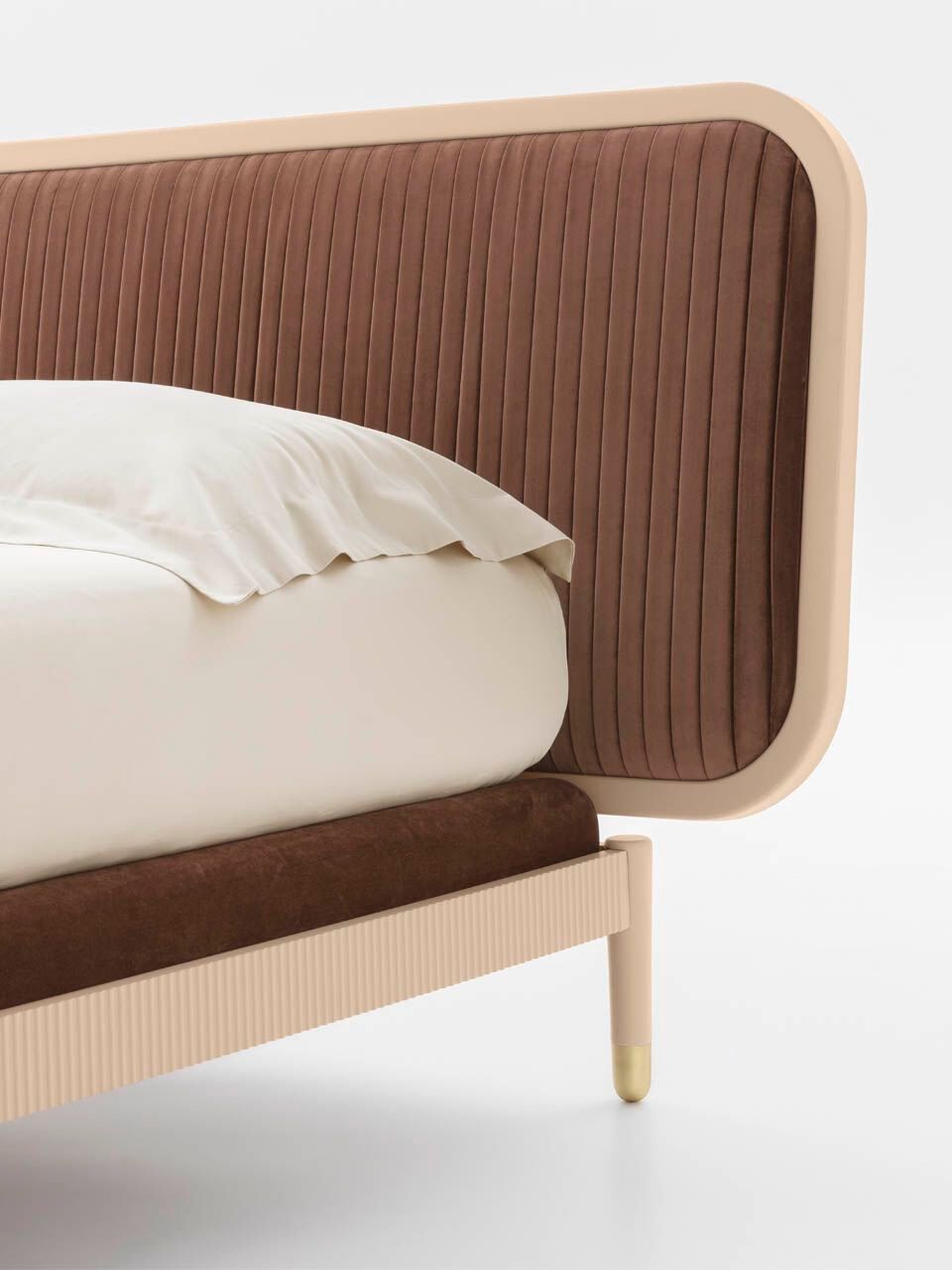 Деревянная двуспальная кровать с мягким изголовьем Pianca AMANTE PLISSÉ ARCH-00101941 - Вид №7