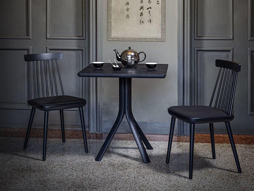 SIPA Стул из лакированного дерева со встроенной подушкой Colonial sun-id-1498458 - Вид №3