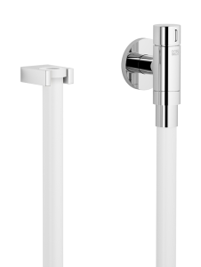 WATER TUBE Настенное колено Кнайпа с держателем шланга и отдельными розетками FlowReduce - Матовый хром