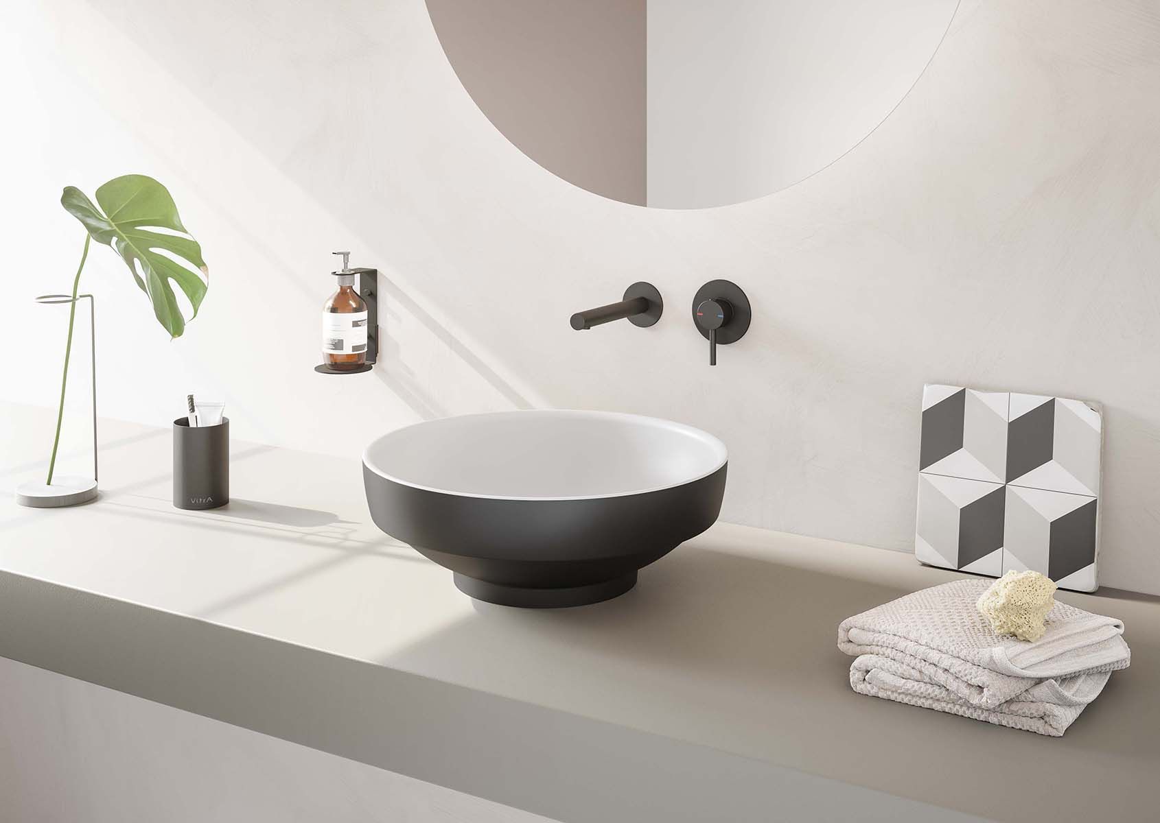 Керамический одиночный круглый умывальник VitrA Bathrooms Water Jewels ARCH-00103715 - Вид №2