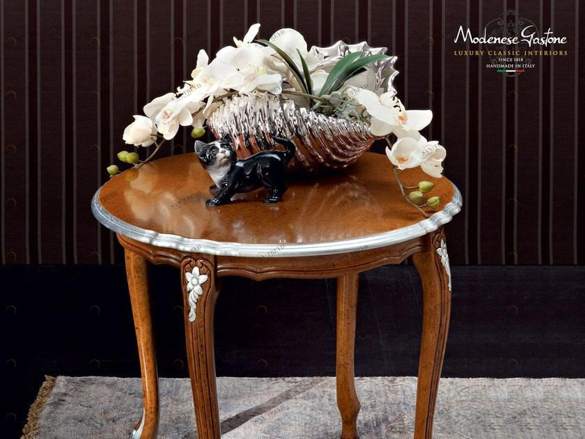 Modenese Gastone Низкий круглый журнальный столик из массива дерева Casanova sun-id-1414191