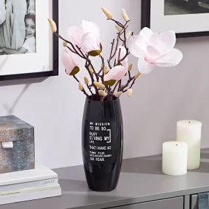 Ваза Овал My Mission стекло черная глянцевая 25 см 87691225 STLM-2198962