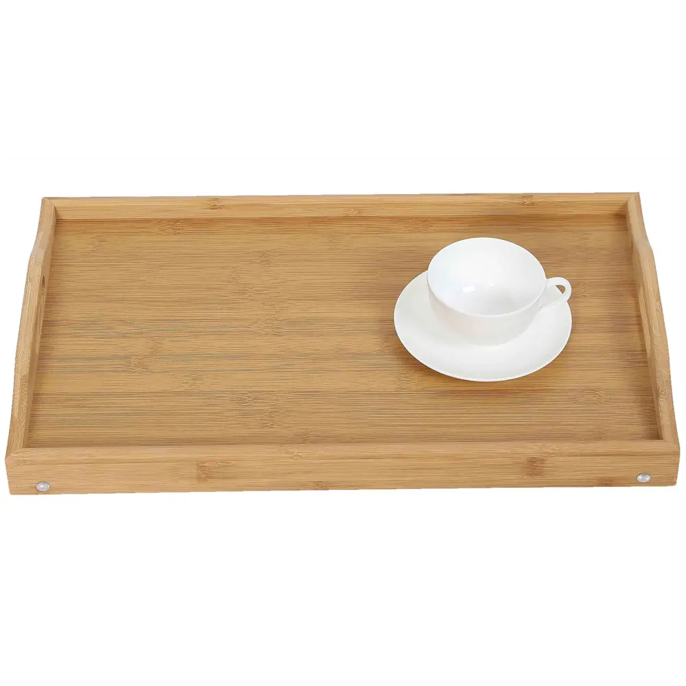 Столик-поднос прямоугольный 50x30 см бамбук цвет бежевый Santreyd STLM-2044026 - Вид №4