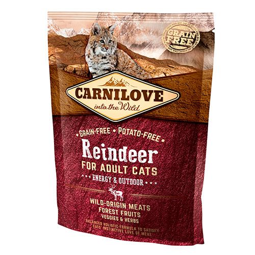 ПР0037844 Корм для кошек Carnilove Energy & Outdoor для активных кошек, северный олень сух. 2кг Brit 