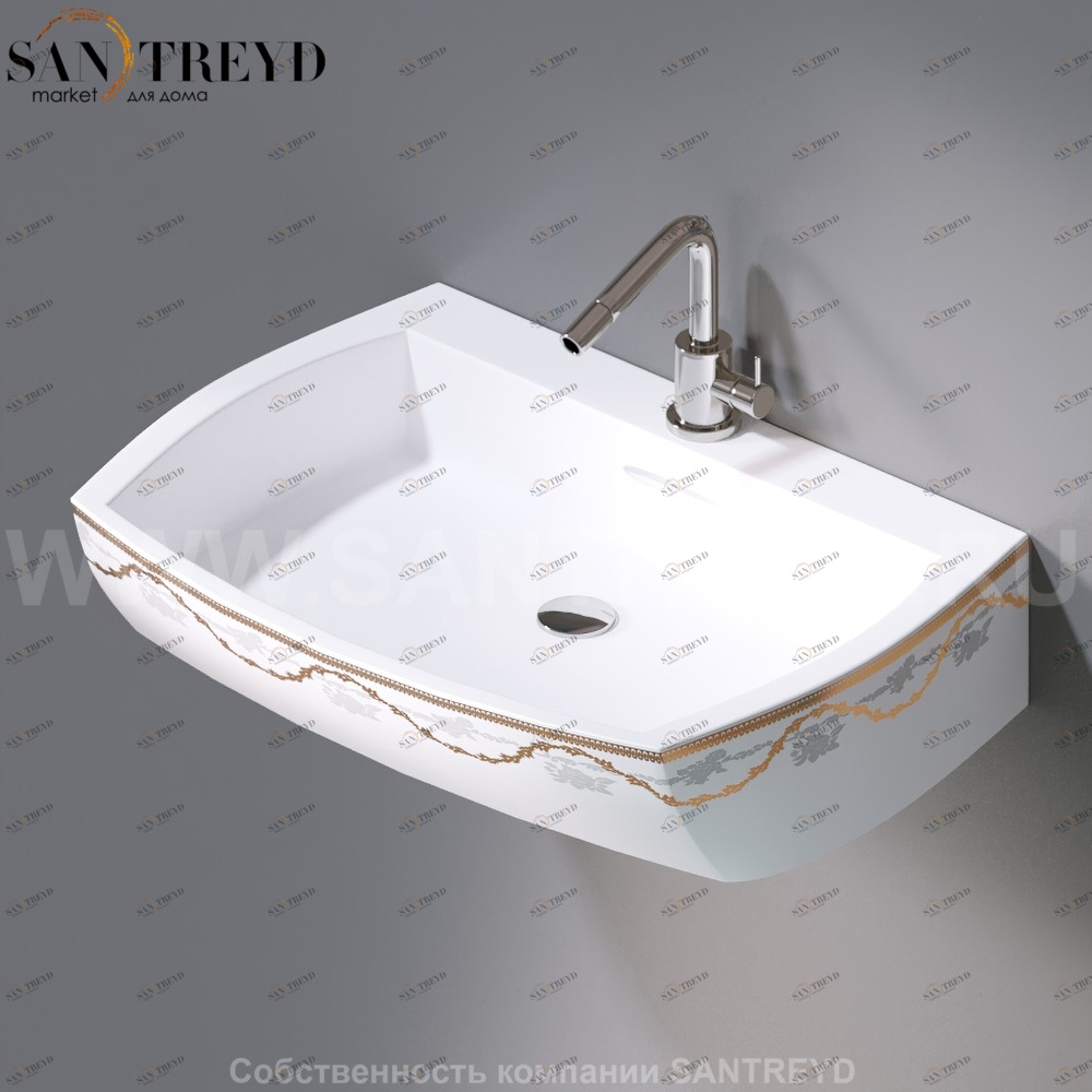 L283.468G Подвесная раковина настенная овальная A. e T. Italia SQUARE белая AeT ITALIA