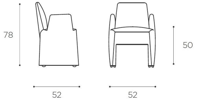 EPÒNIMO Кресло со съемным чехлом из ткани с подлокотниками Nova Ow001 - Вид №6