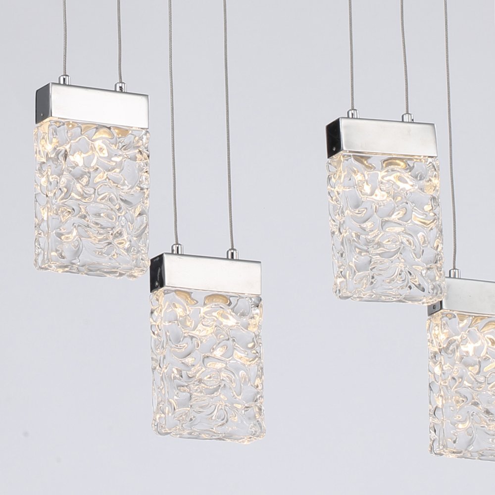 Светильник подвесной 150х100 см хром Delight Collection MD17090026-6D DELIGHT COLLECTION ДИЗАЙНЕРСКИЕ 00-3882272 Прозрачный;хром  - Вид №2