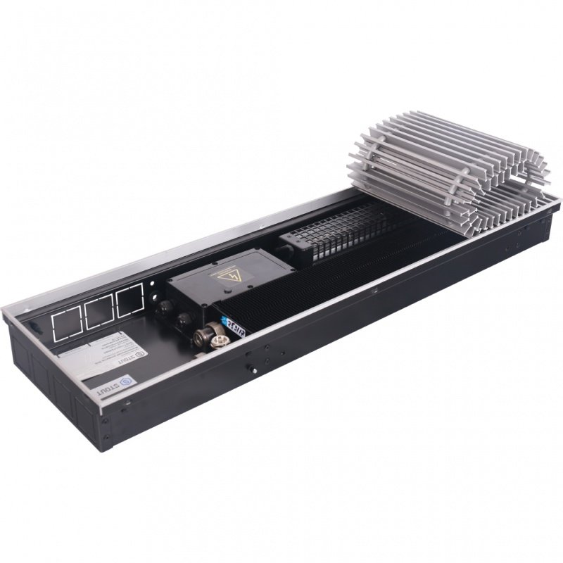 Конвектор внутрипольный STOUT SCQ 75.240.2000 (Решётка роликовая, анодированный алюминий) SCQ11000724200 - Вид №2