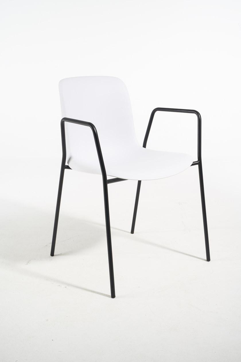 Grado Design Стул из полипропилена с подлокотниками и стальной основой Every Eve-ch-02 - Вид №3