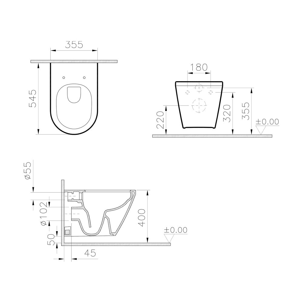 Комплект инсталляция с унитазом Vitra Allegro STLM-2198446 - Вид №5