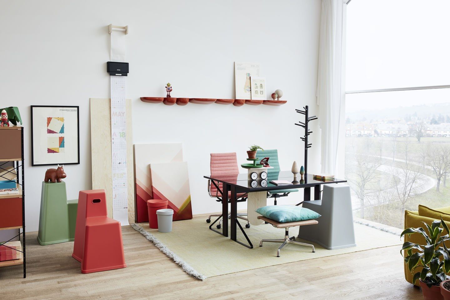 Кожаный поворотный операционный офисный стул с подлокотниками VITRA Eames Aluminium Group ARCH-00047211 - Вид №16