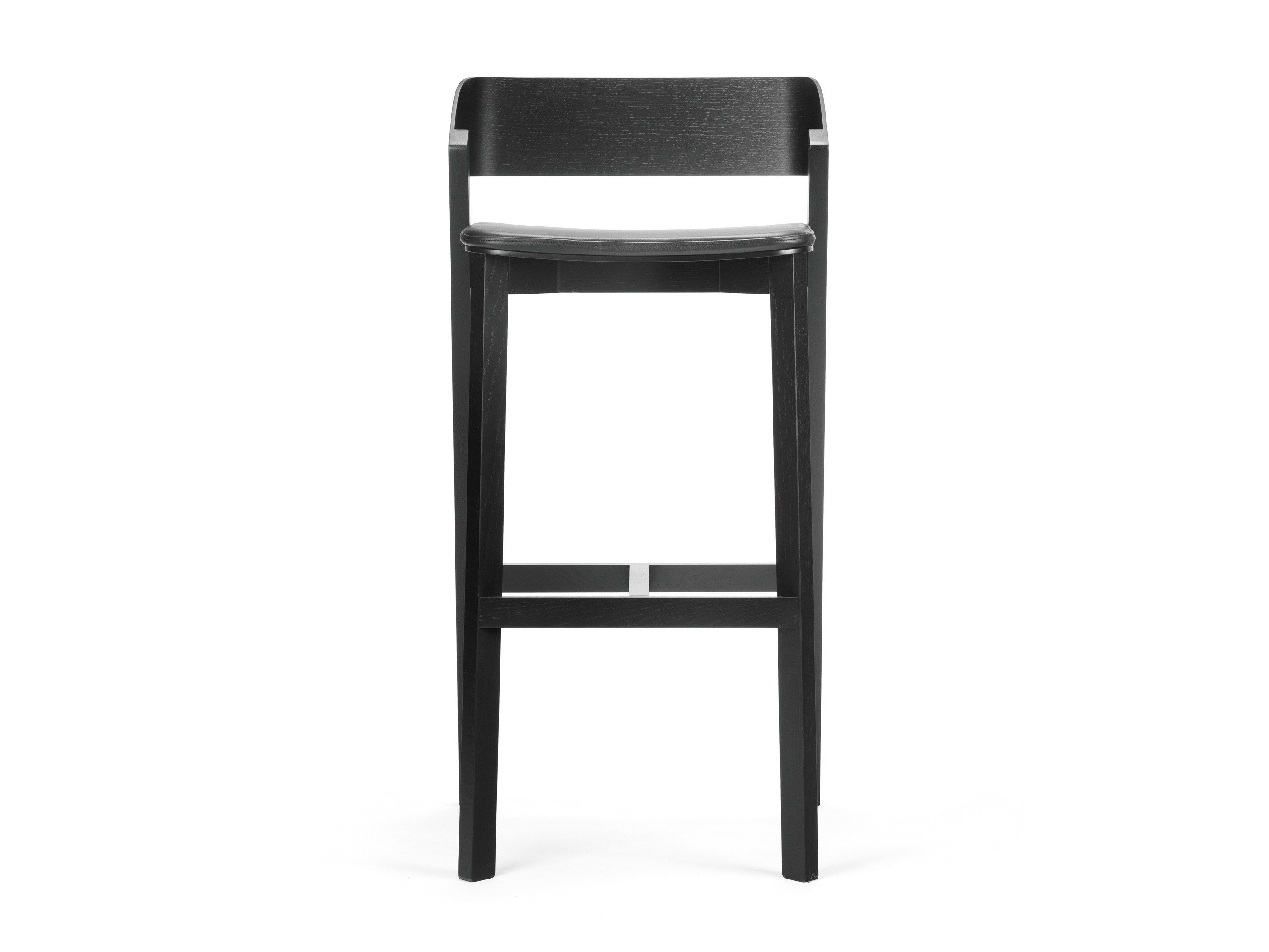 Деревянный барный стул с мягким сиденьем TON MERANO 313 403 ARCH-00113467 - Вид №1