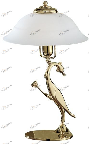 Possoni Illuminazione Настольная лампа сатиновая со стеклом Heron 1753/lp