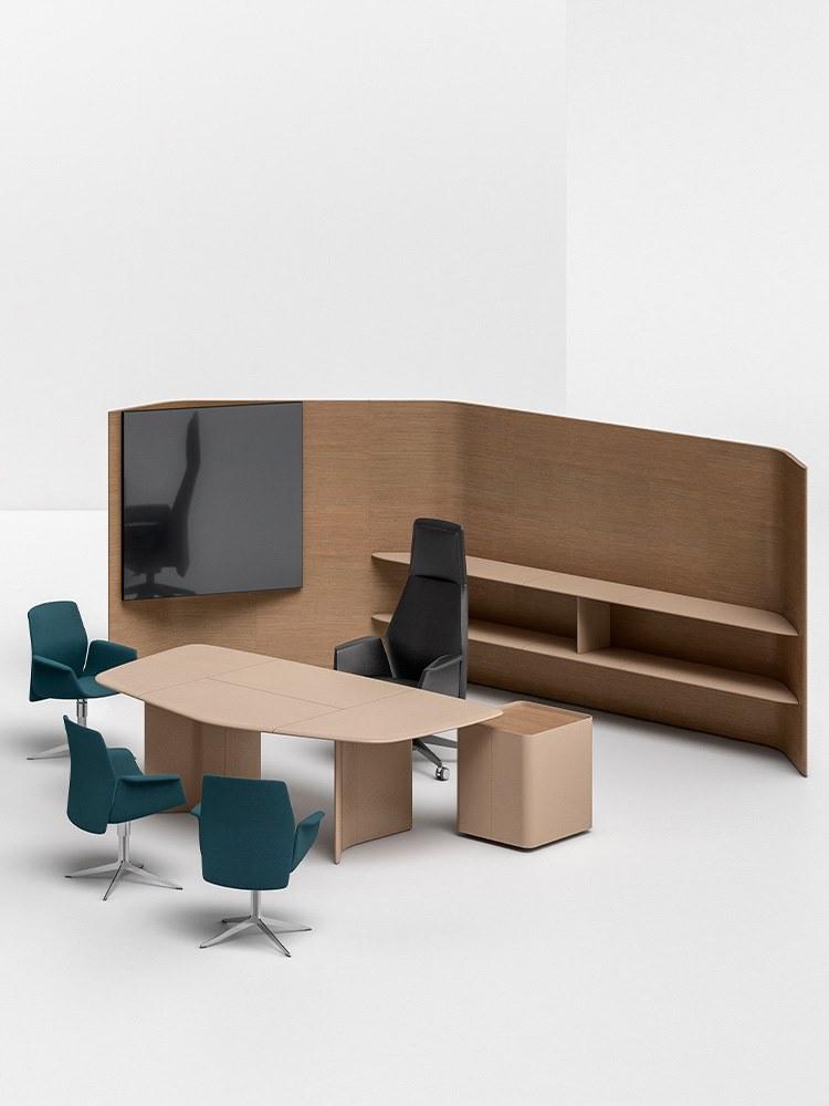 Poltrona Frau Отдельностоящая офисная перегородка из дуба L'ufficio - sistemi direzionali sun-id-1426568 - Вид №2